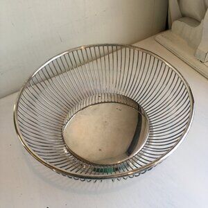 Gorham Mid Century Silver Plate round Wire Fruit/Bread Basket